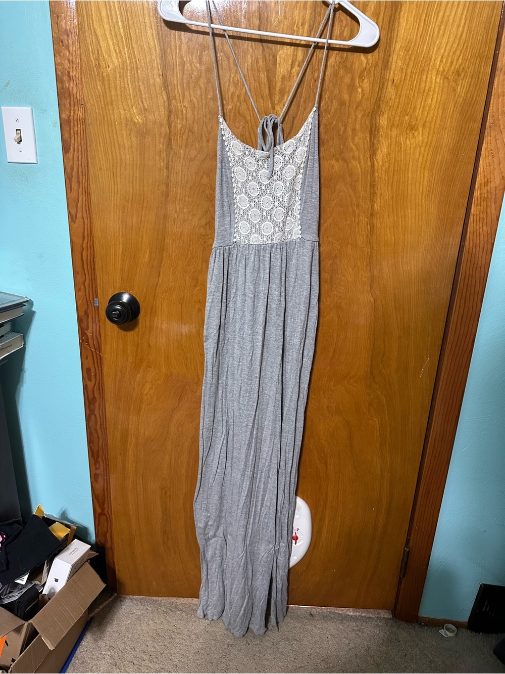 finn & clover Heather Gray Maxi Dress